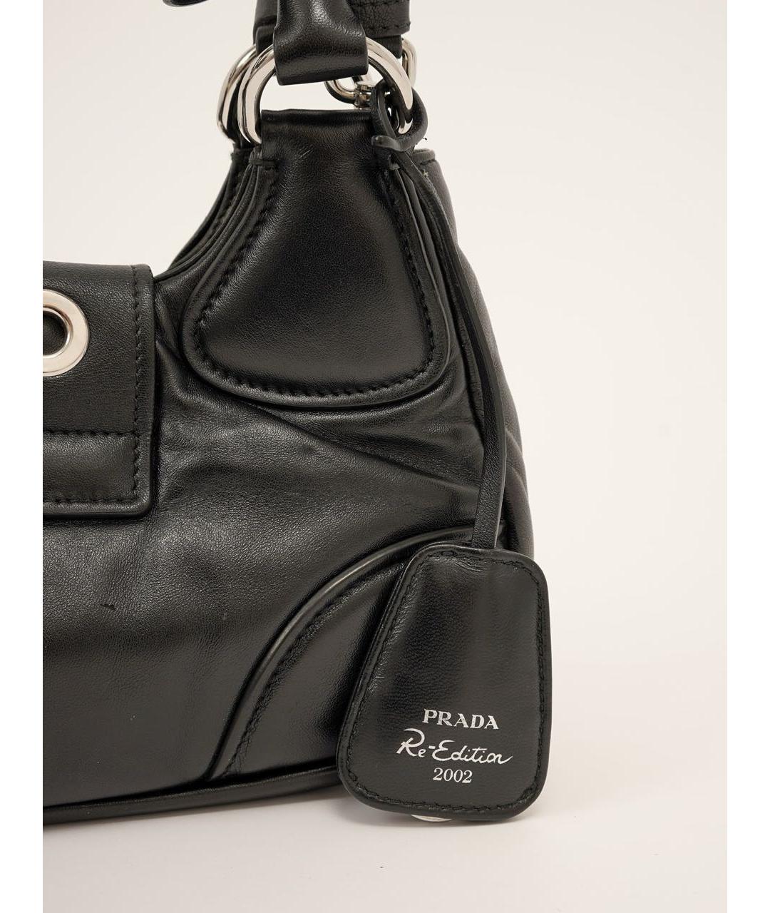 PRADA Черная кожаная сумка через плечо, фото 6