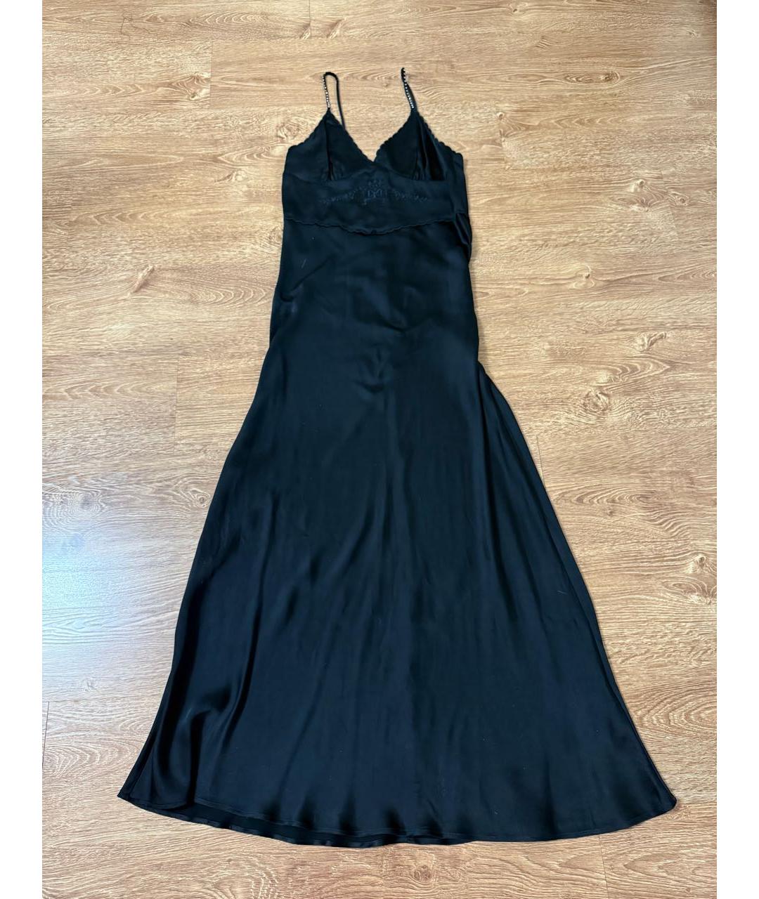 TWIN-SET Черное вискозное вечернее платье, фото 2