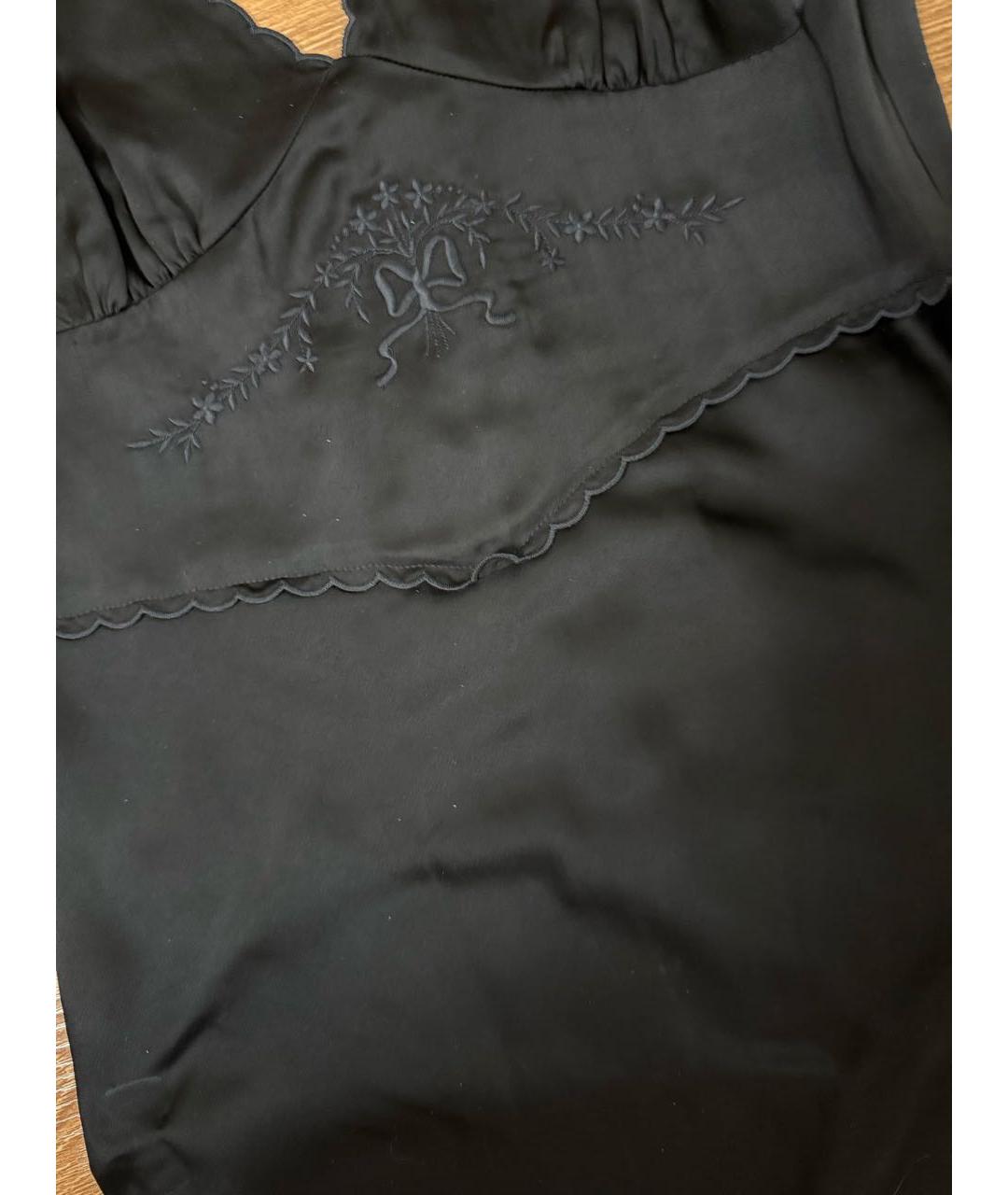 TWIN-SET Черное вискозное вечернее платье, фото 7