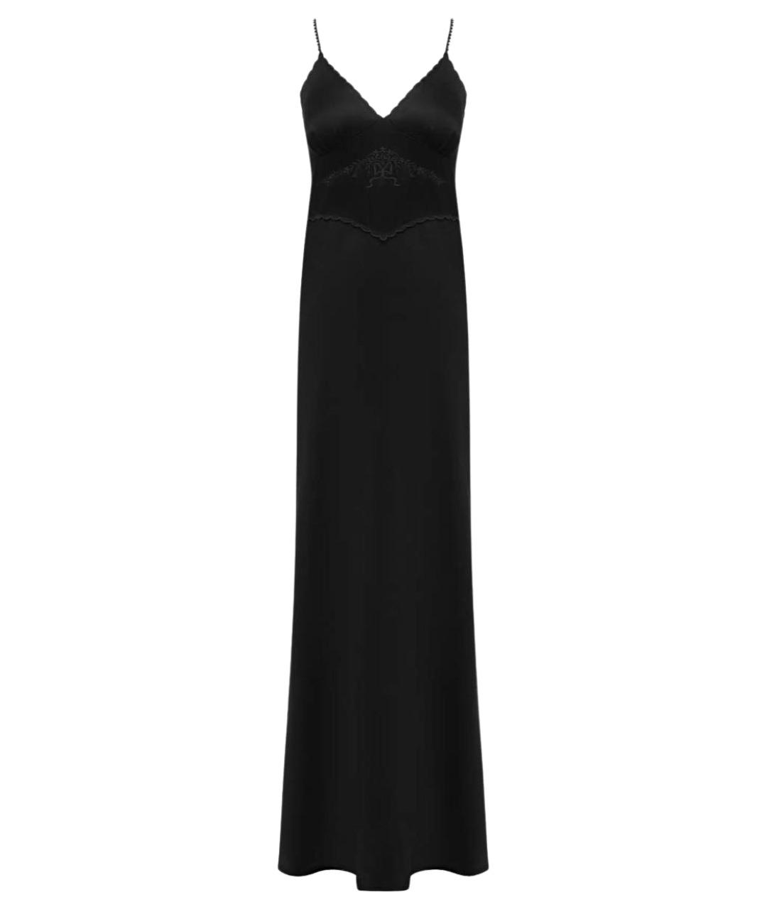 TWIN-SET Черное вискозное вечернее платье, фото 1