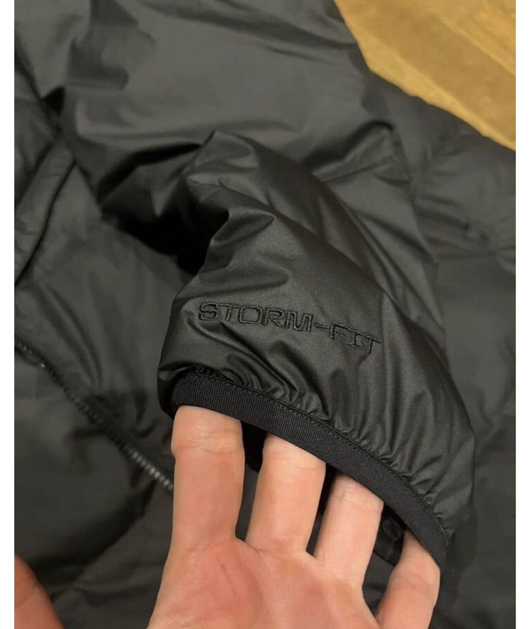 NIKE Черный синтетический пуховик, фото 5