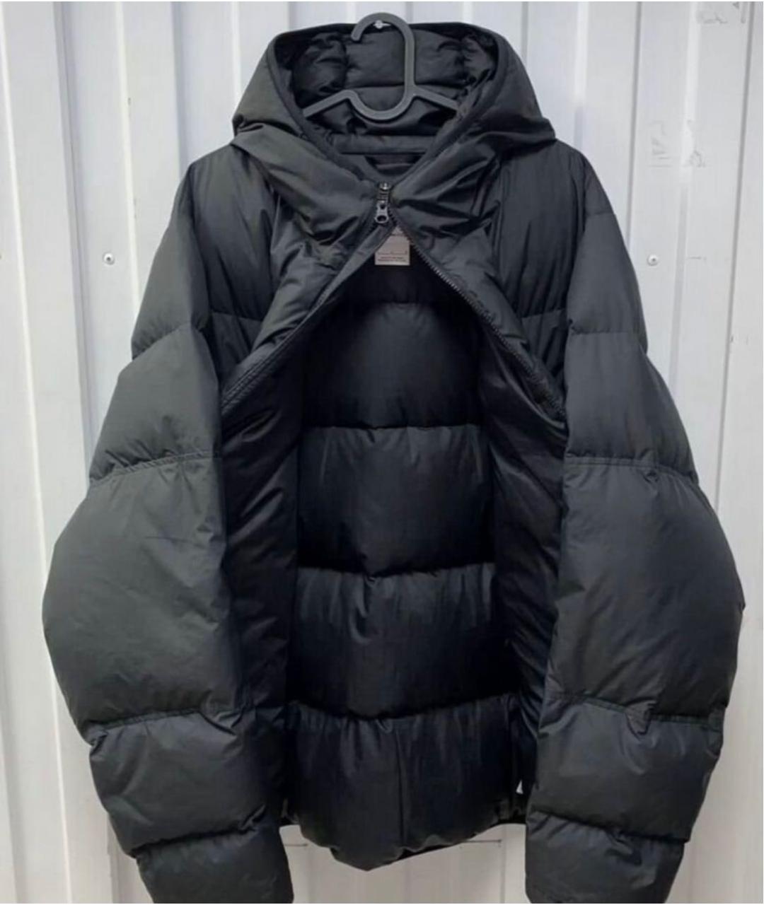 NIKE Черный синтетический пуховик, фото 6