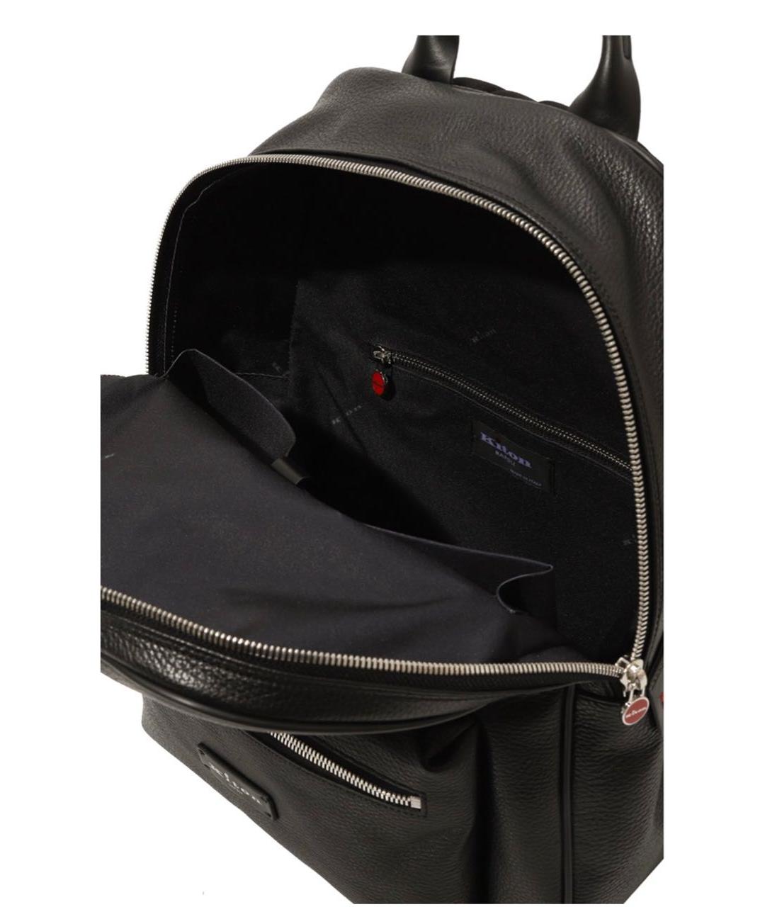 KITON Черный кожаный рюкзак, фото 4
