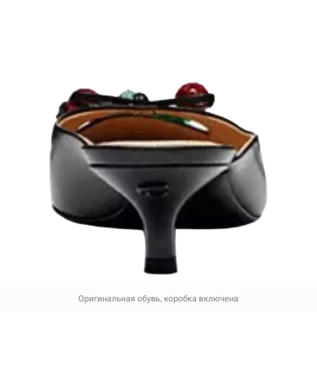 COACH Черные кожаные мюли, фото 4