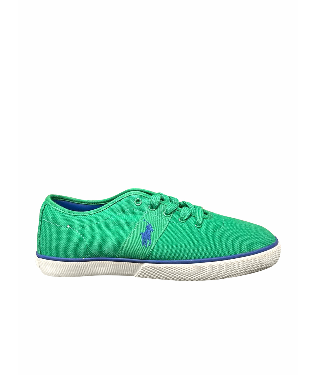 POLO RALPH LAUREN Зеленые текстильные низкие кроссовки / кеды, фото 1