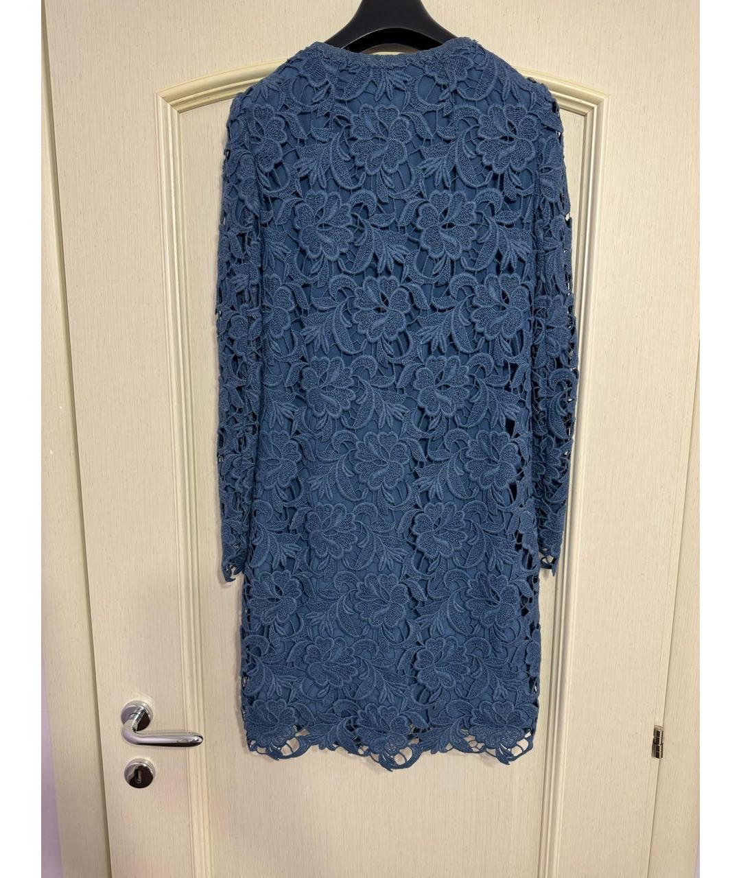 DOLCE&GABBANA Синее шерстяное пальто, фото 2