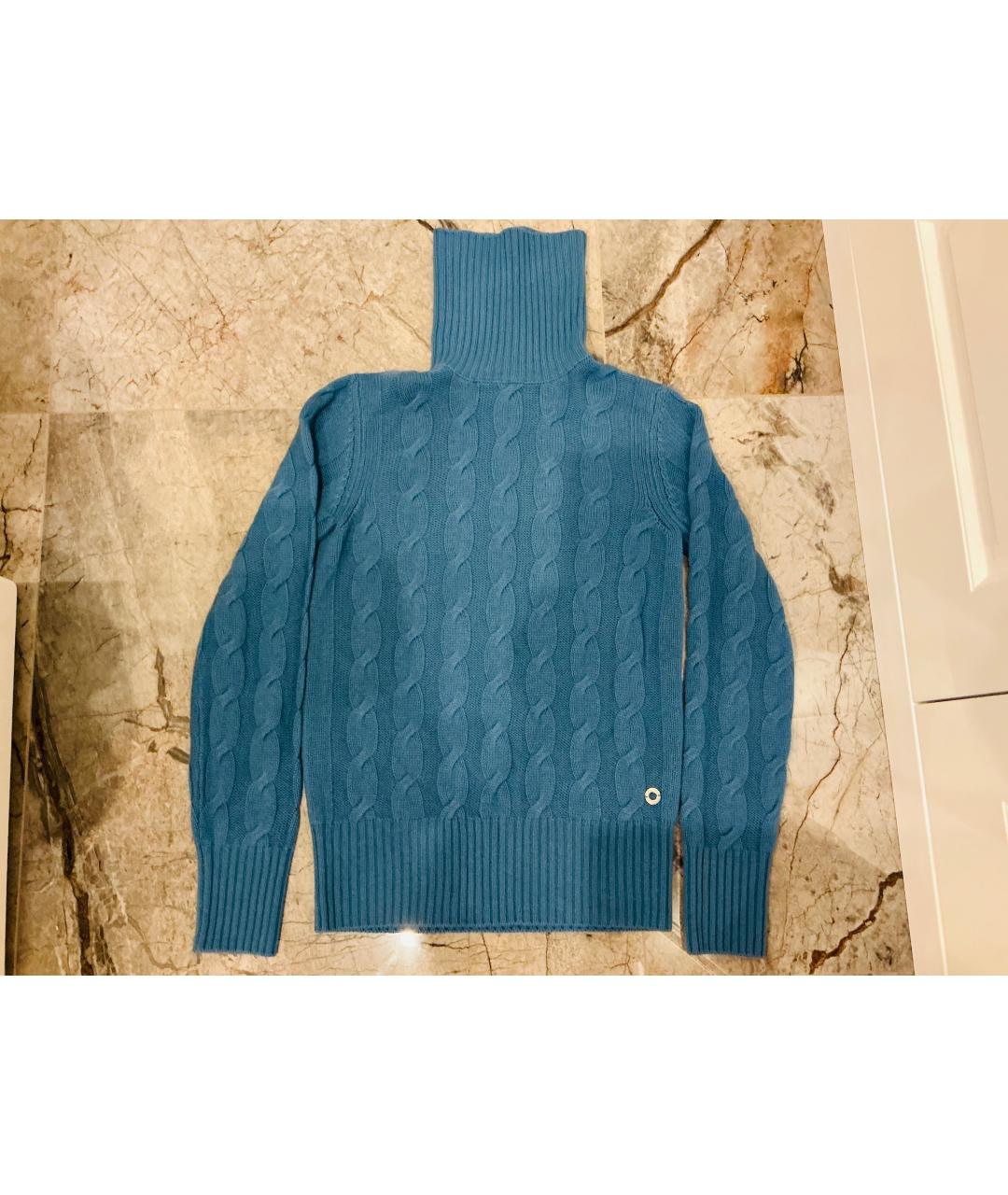 LORO PIANA Бирюзовый кашемировый джемпер / свитер, фото 5