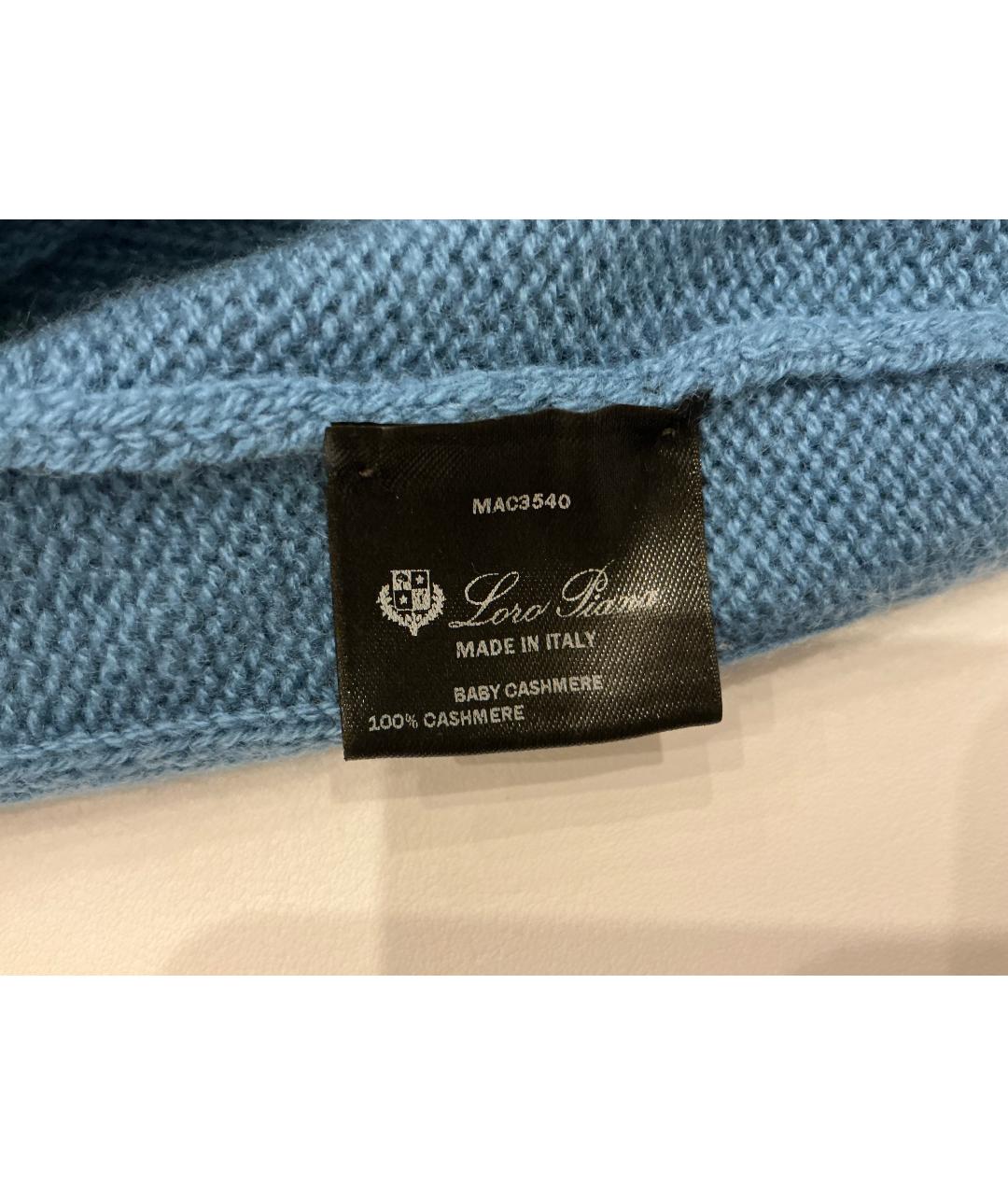 LORO PIANA Бирюзовый кашемировый джемпер / свитер, фото 4