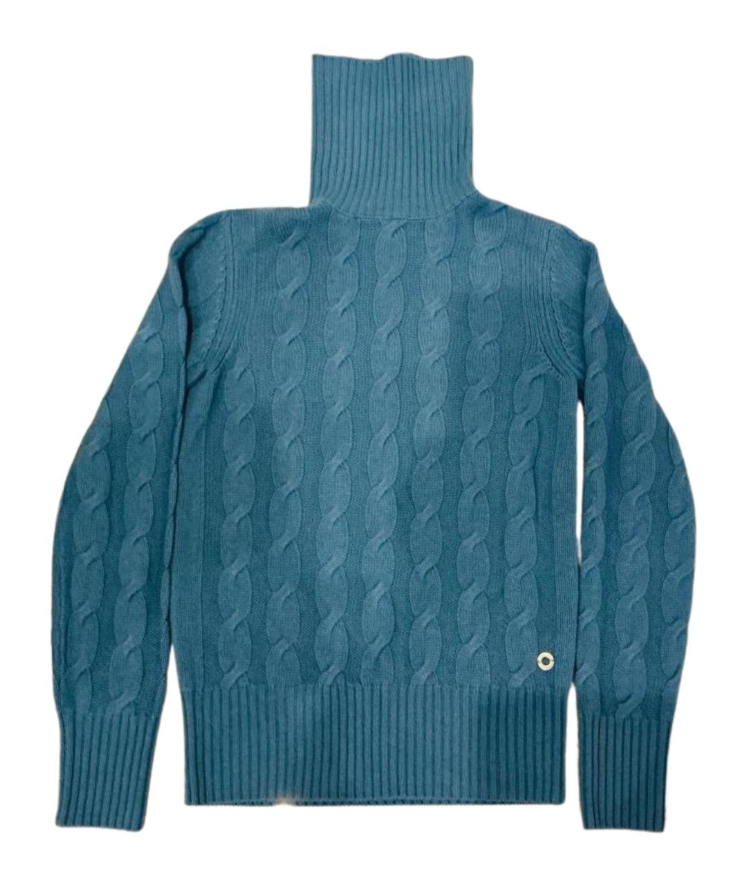 LORO PIANA Бирюзовый кашемировый джемпер / свитер, фото 1