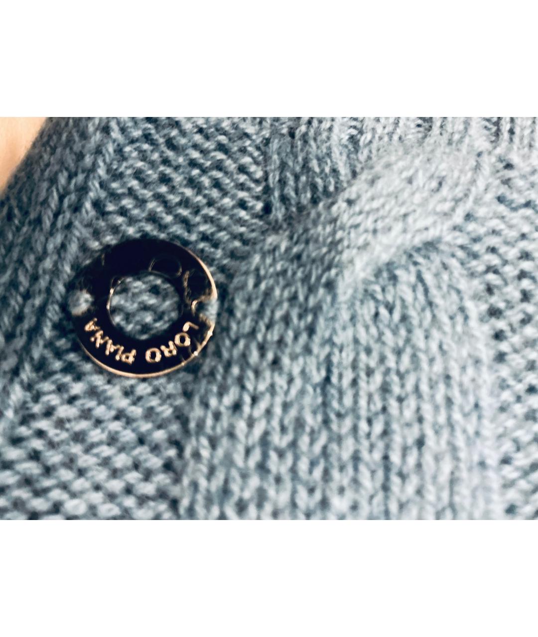 LORO PIANA Бирюзовый кашемировый джемпер / свитер, фото 2