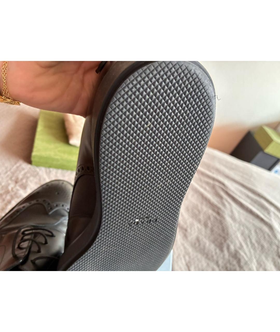 PRADA Черные кожаные туфли, фото 6