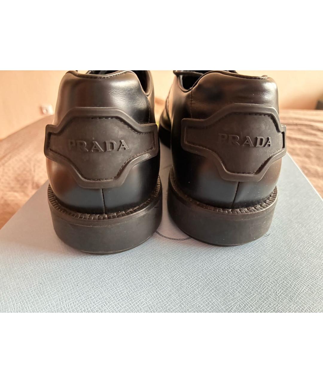 PRADA Черные кожаные туфли, фото 4