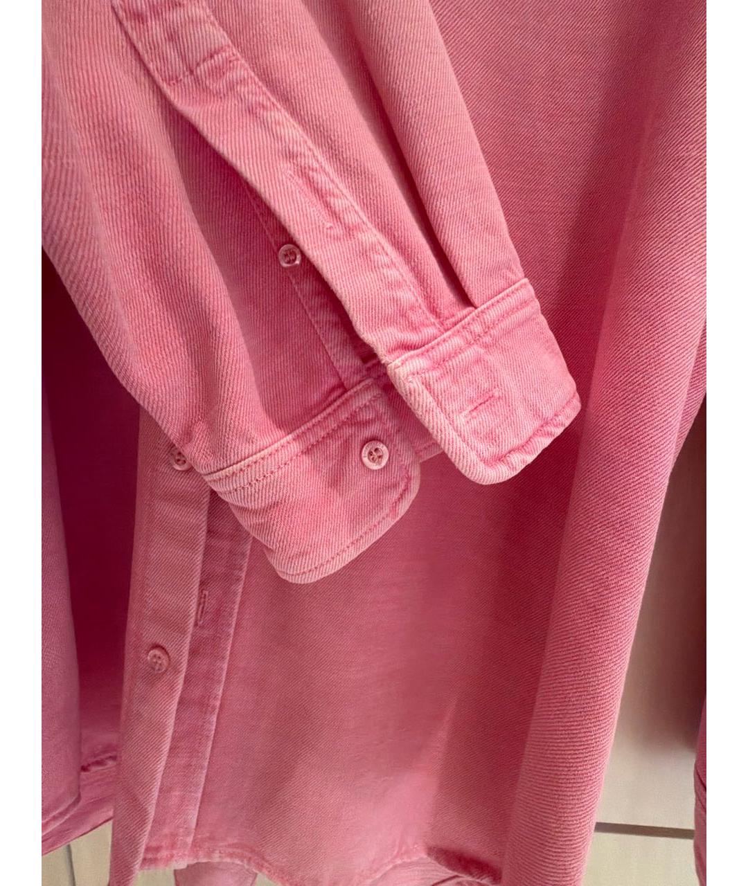 BALENCIAGA Розовая хлопковая рубашка, фото 5