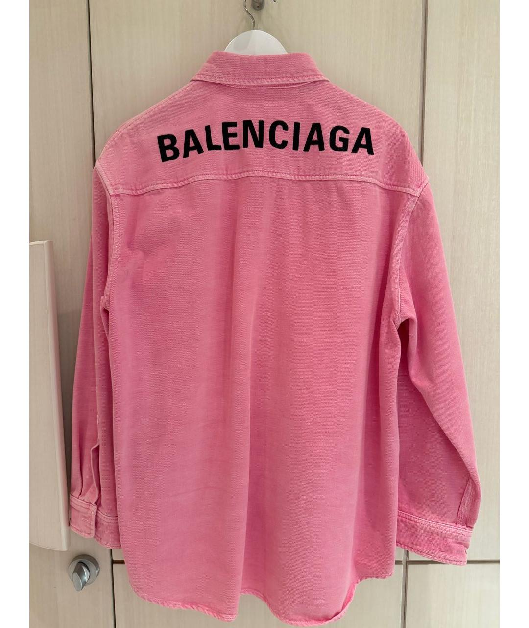 BALENCIAGA Розовая хлопковая рубашка, фото 2