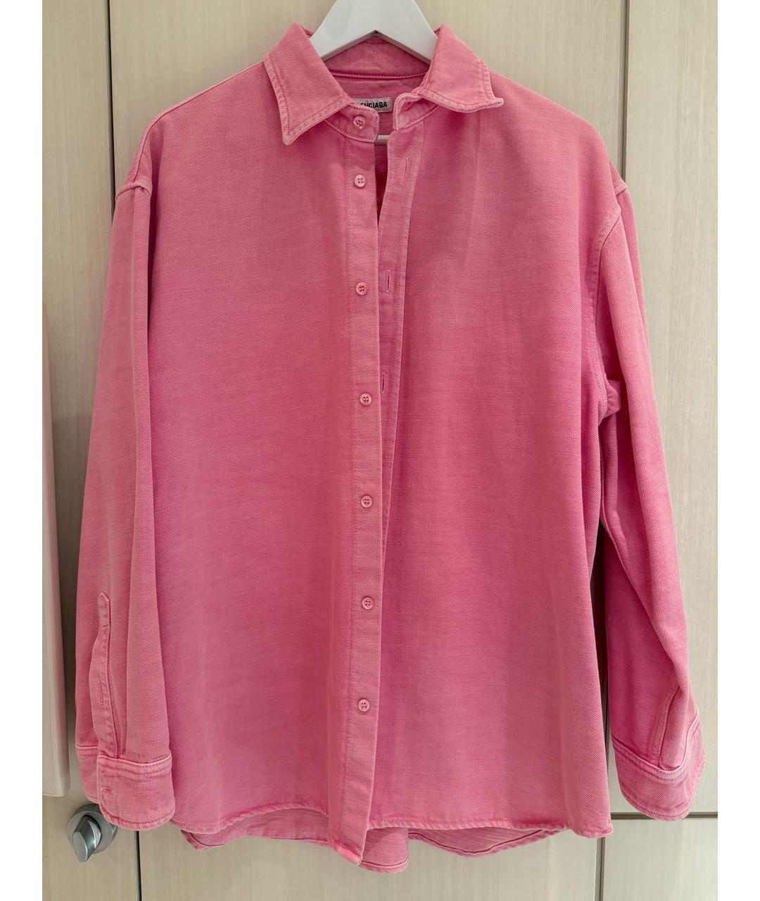 BALENCIAGA Розовая хлопковая рубашка, фото 6
