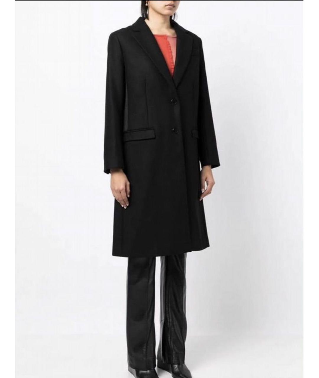 KARL LAGERFELD Черное шерстяное пальто, фото 2