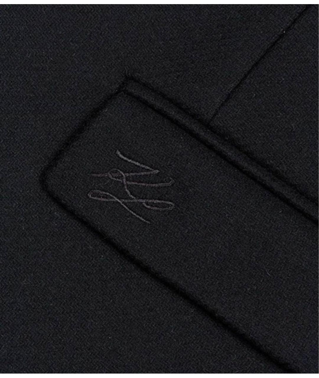 KARL LAGERFELD Черное шерстяное пальто, фото 6