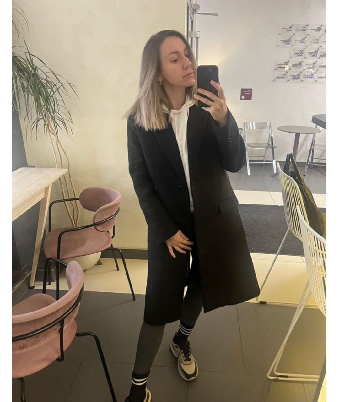 KARL LAGERFELD Черное шерстяное пальто, фото 8