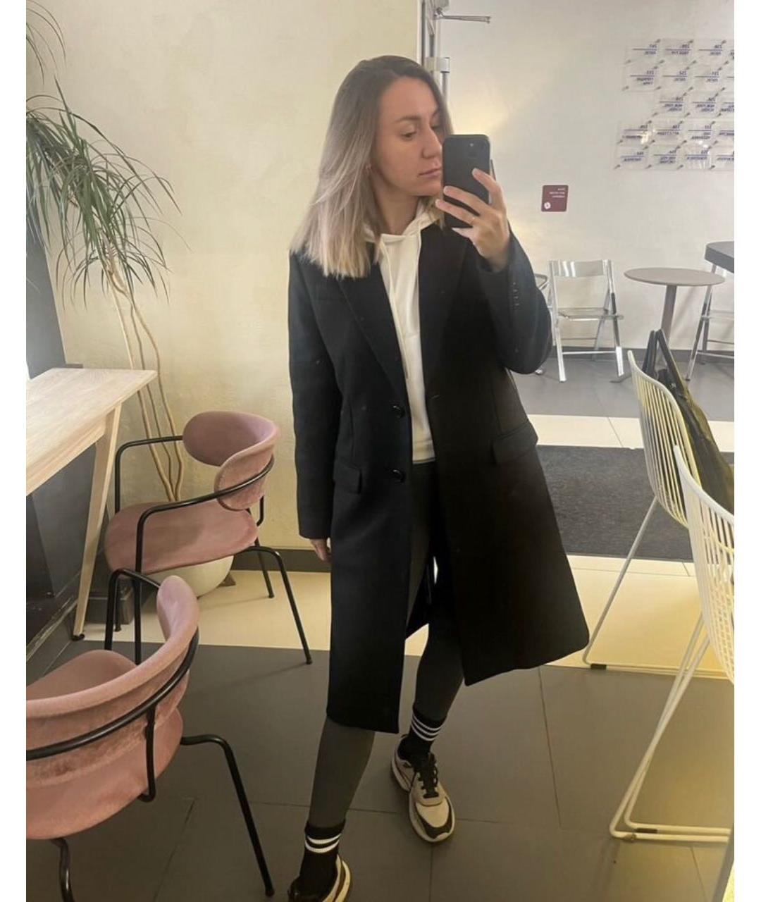 KARL LAGERFELD Черное шерстяное пальто, фото 7