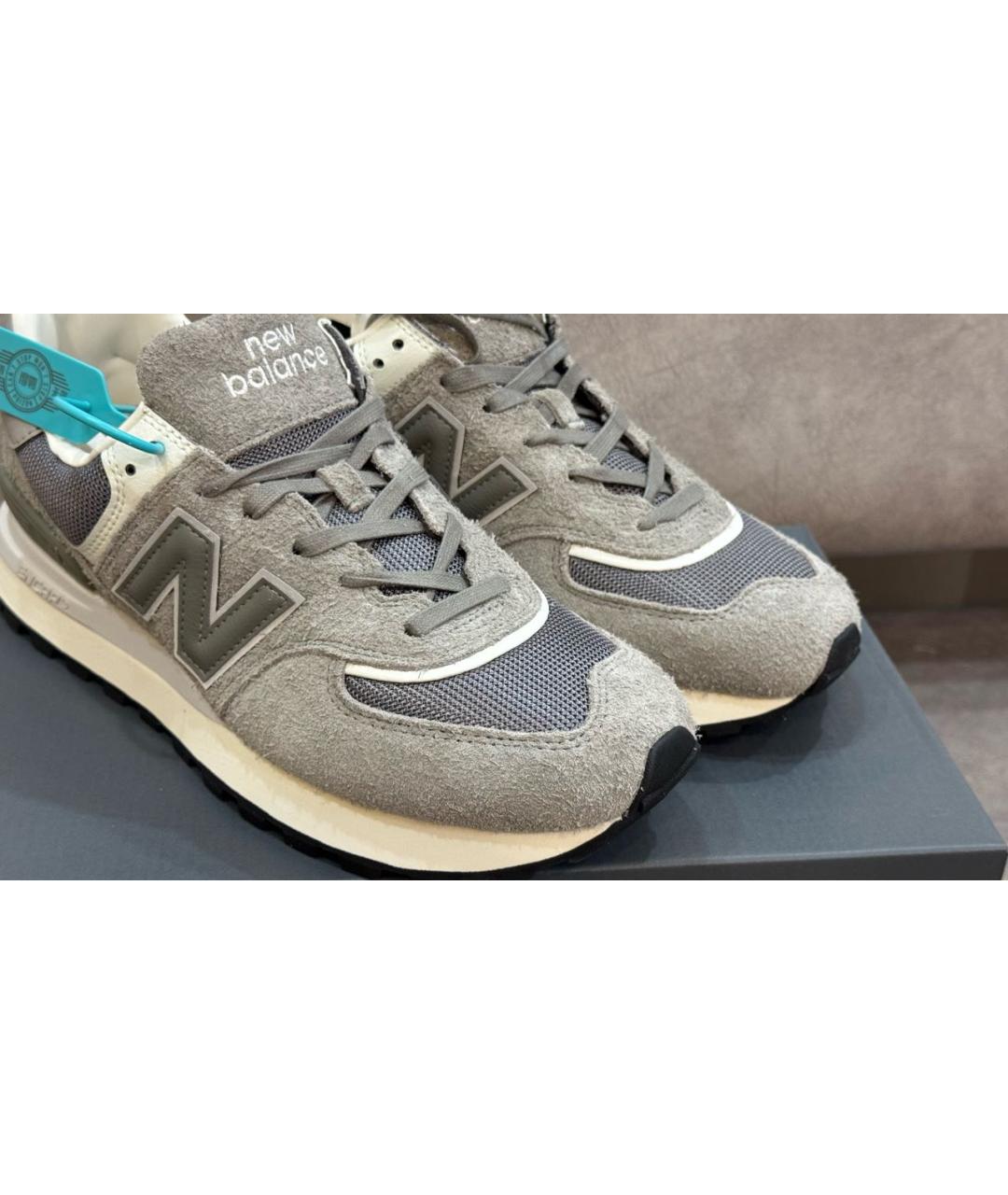 NEW BALANCE Серые замшевые низкие кроссовки / кеды, фото 8
