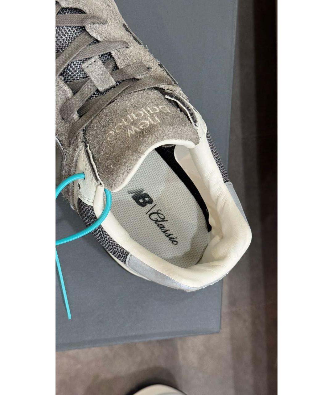 NEW BALANCE Серые замшевые низкие кроссовки / кеды, фото 3