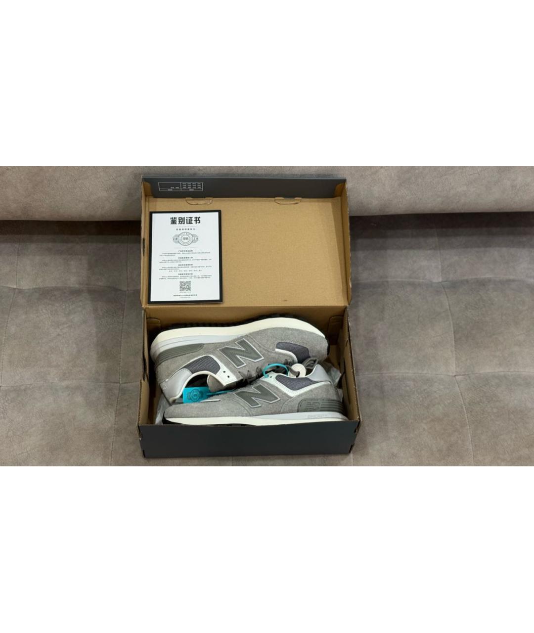 NEW BALANCE Серые замшевые низкие кроссовки / кеды, фото 6