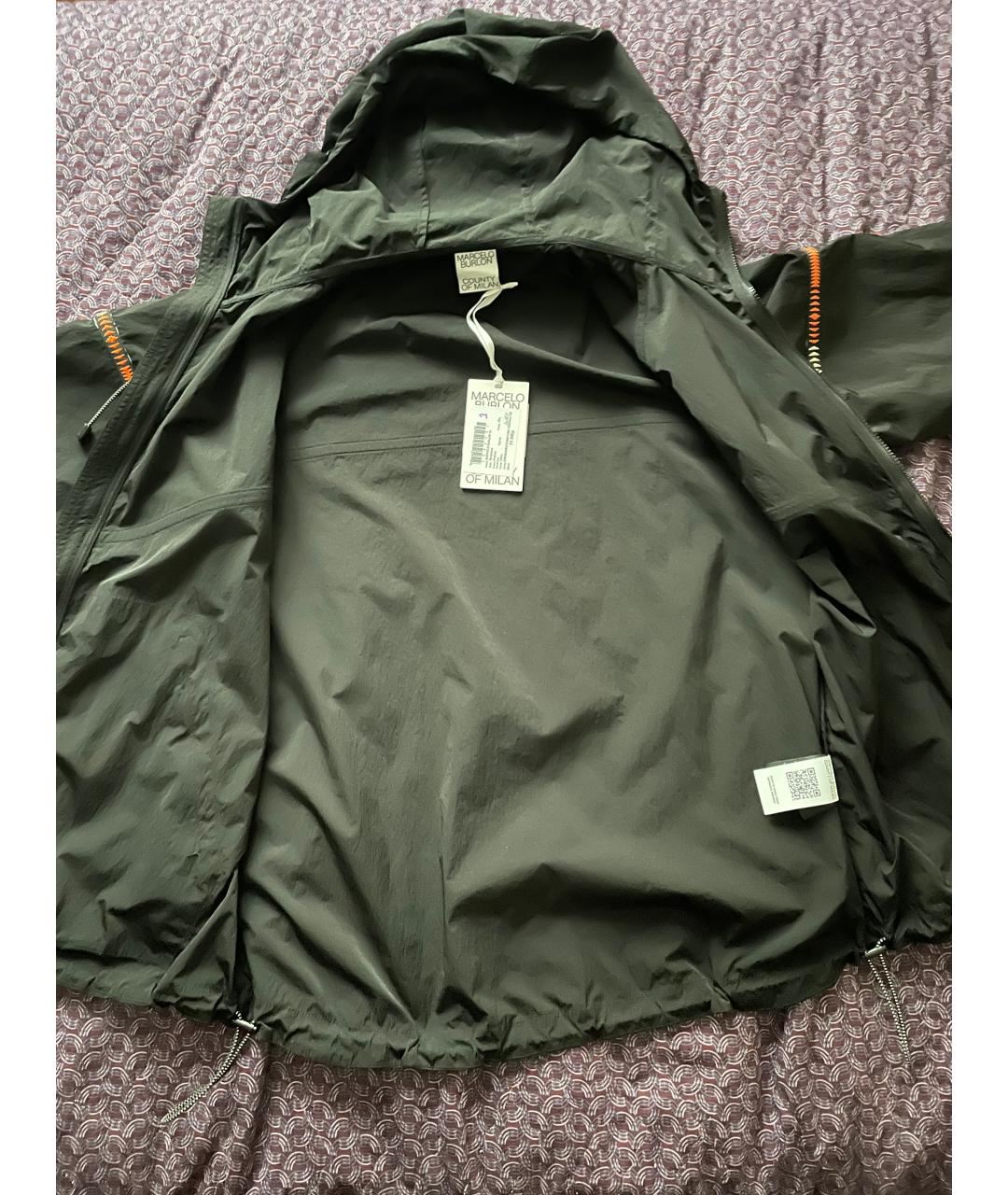 MARCELO BURLON Черная полиамидовая куртка, фото 4