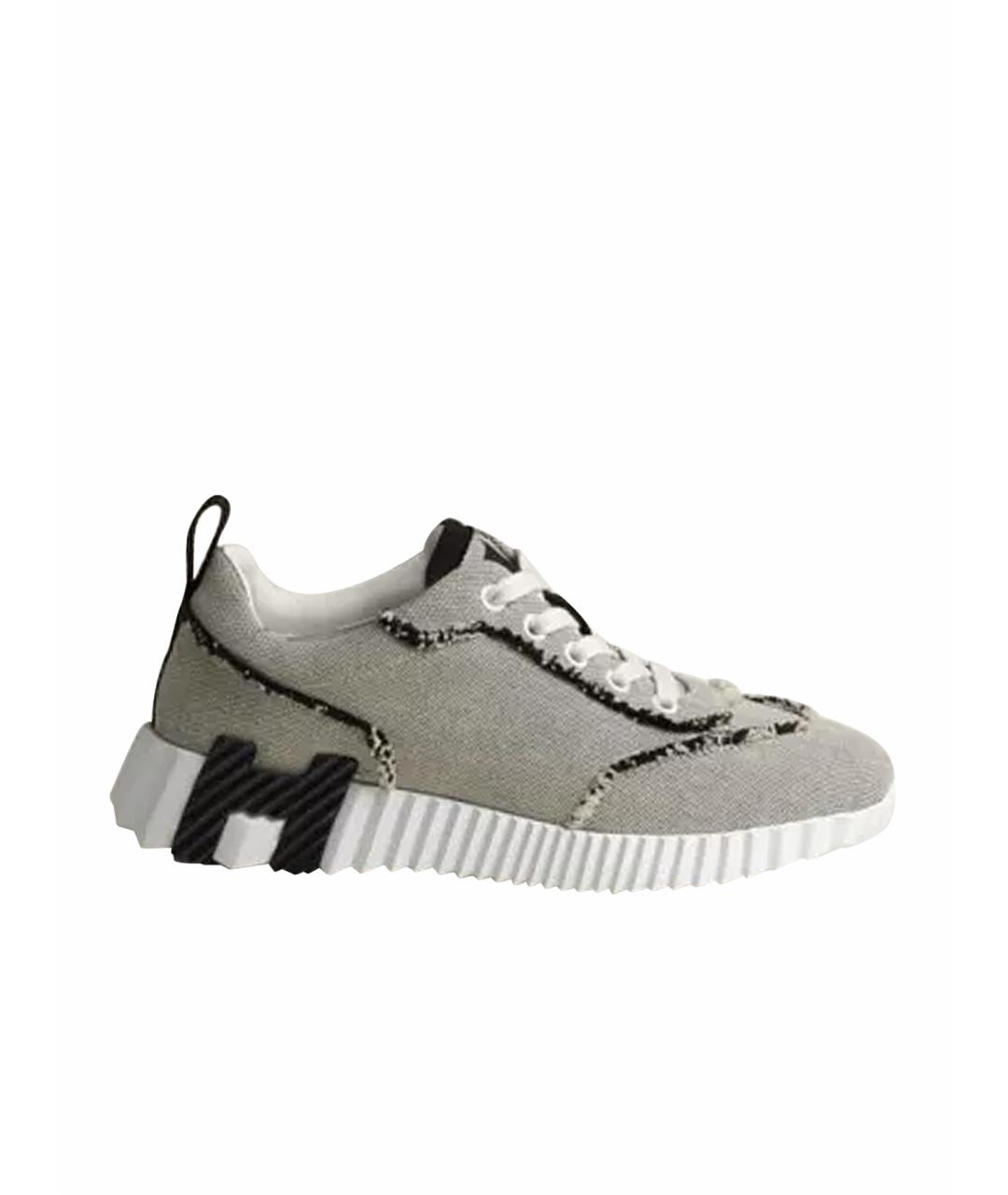 HERMES Мульти текстильные кеды, фото 1