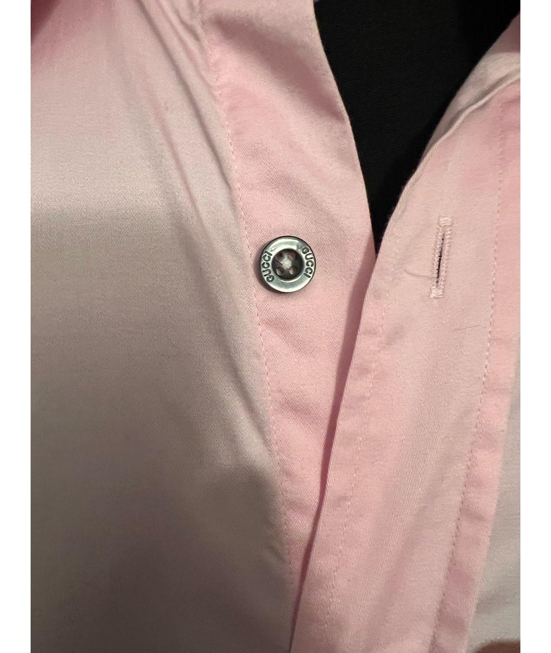 GUCCI Розовая хлопковая кэжуал рубашка, фото 5