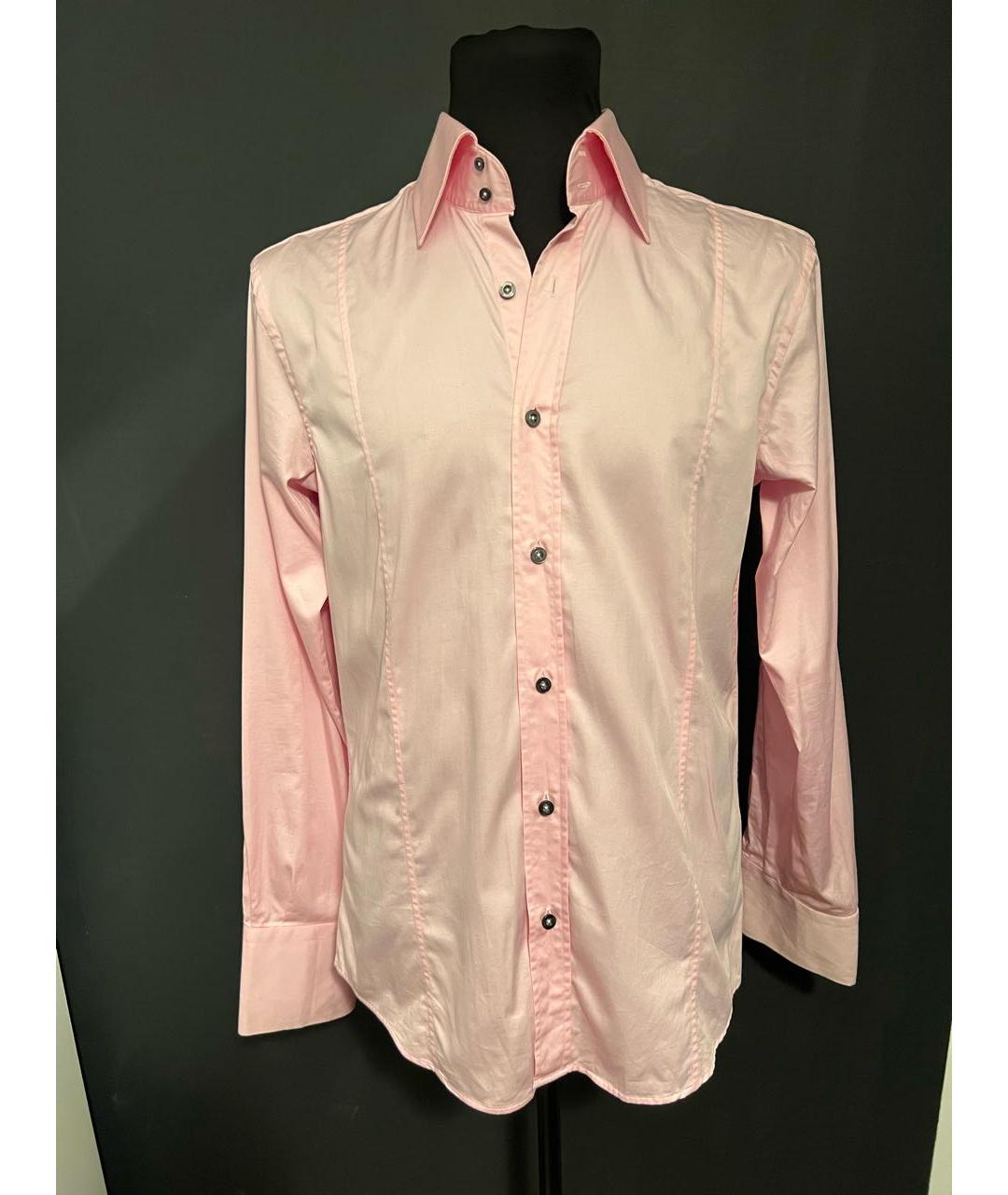 GUCCI Розовая хлопковая кэжуал рубашка, фото 6