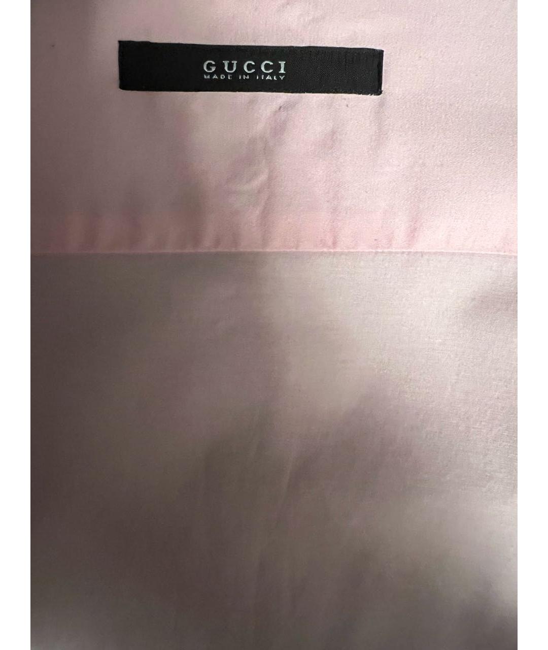 GUCCI Розовая хлопковая кэжуал рубашка, фото 3