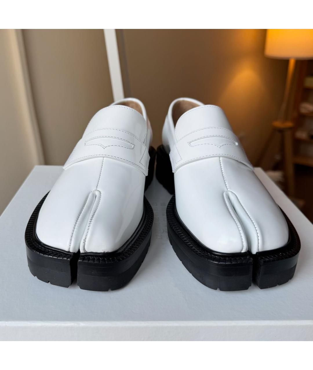 MAISON MARGIELA Белые кожаные ботинки, фото 3