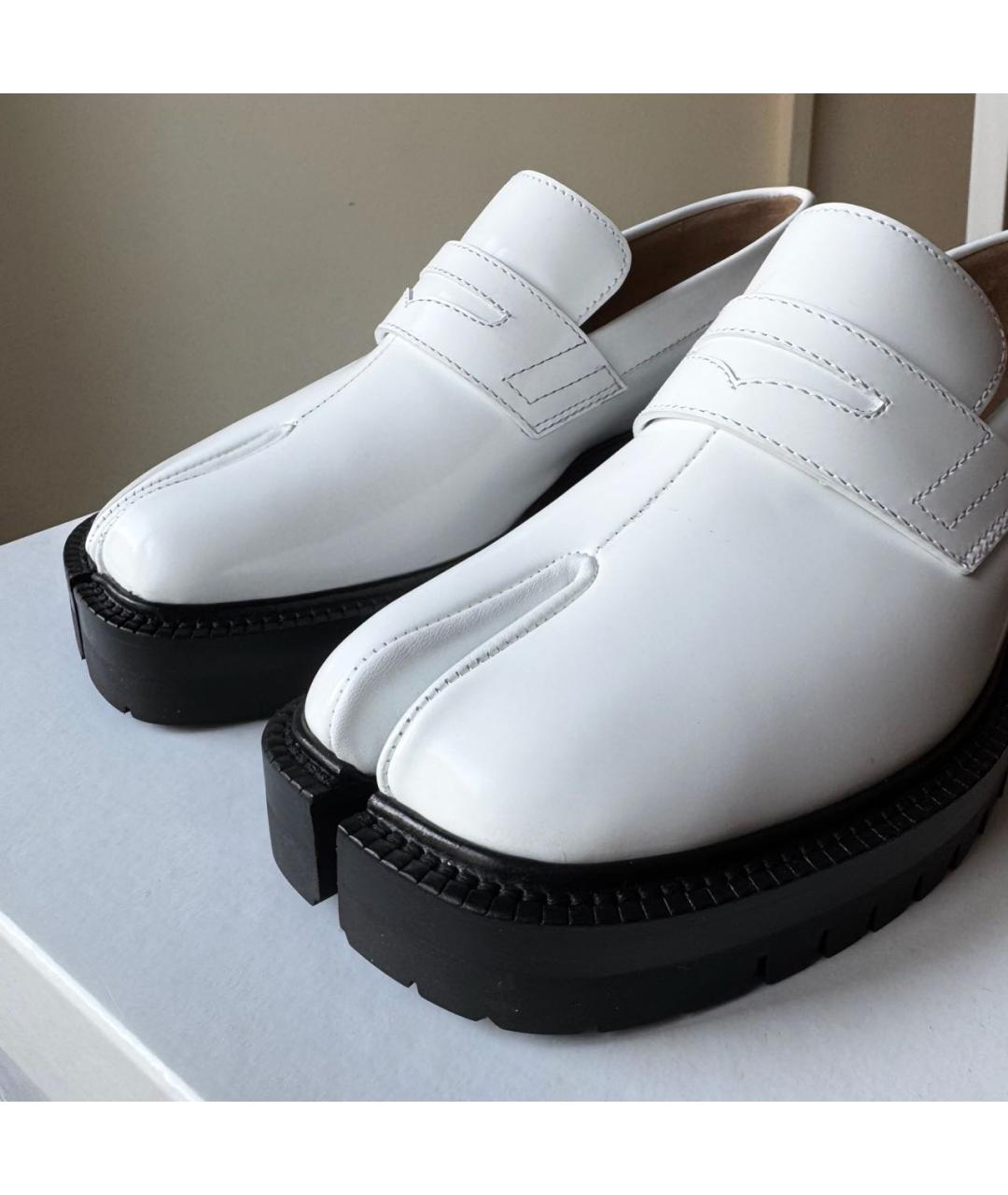 MAISON MARGIELA Белые кожаные ботинки, фото 4