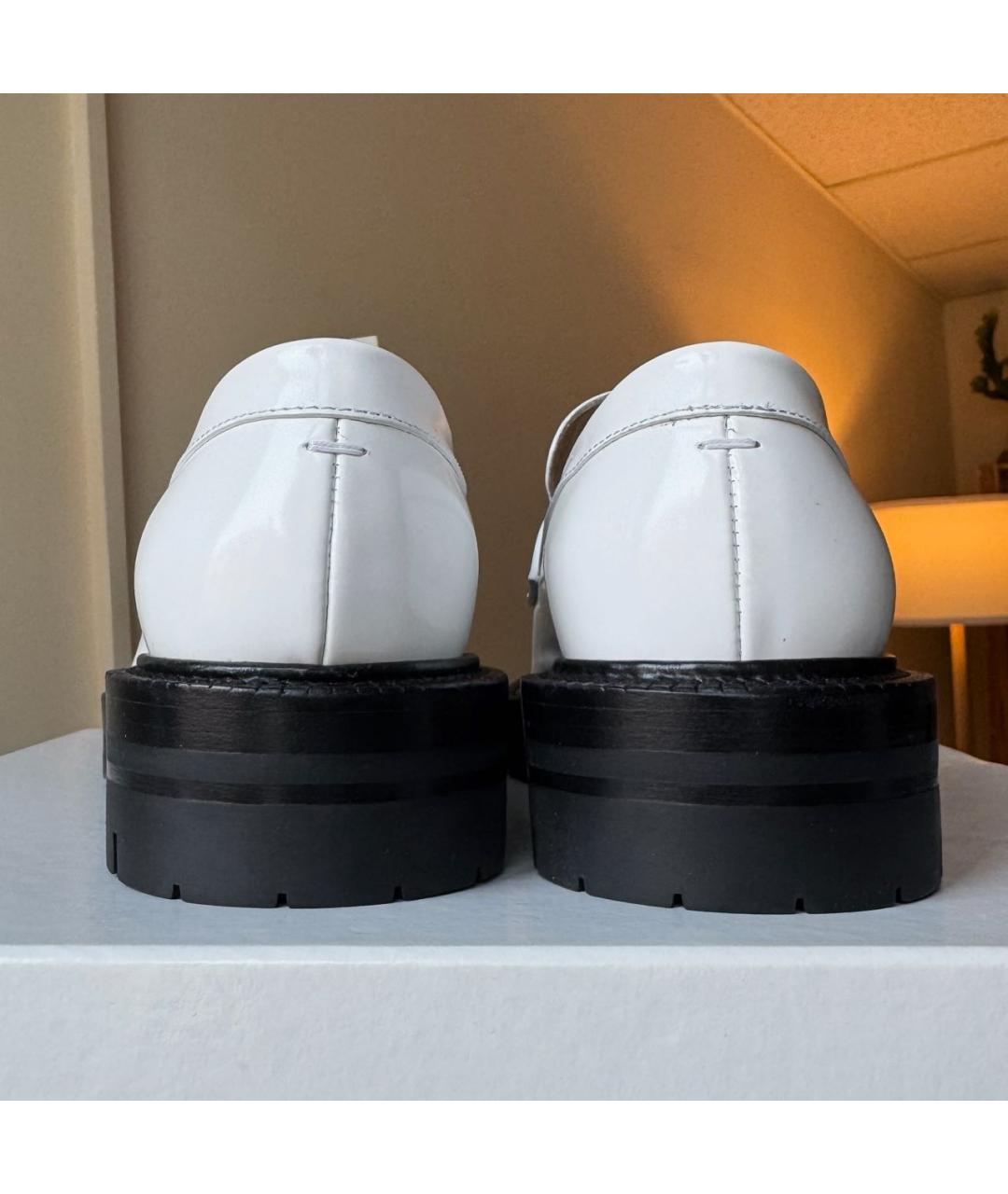 MAISON MARGIELA Белые кожаные ботинки, фото 6