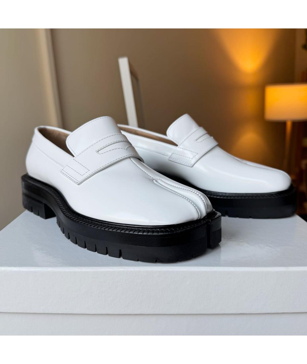 MAISON MARGIELA Белые кожаные ботинки, фото 2