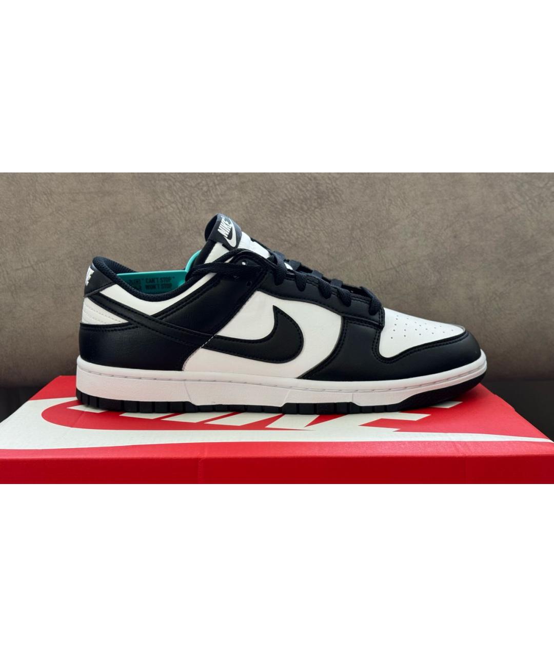 NIKE Черные кожаные низкие кроссовки / кеды, фото 9