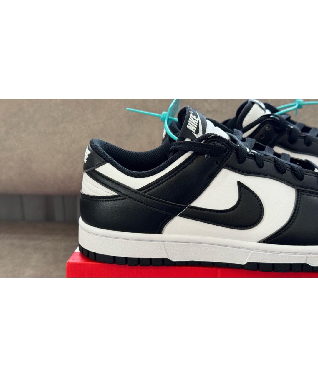 NIKE Черные кожаные низкие кроссовки / кеды, фото 7