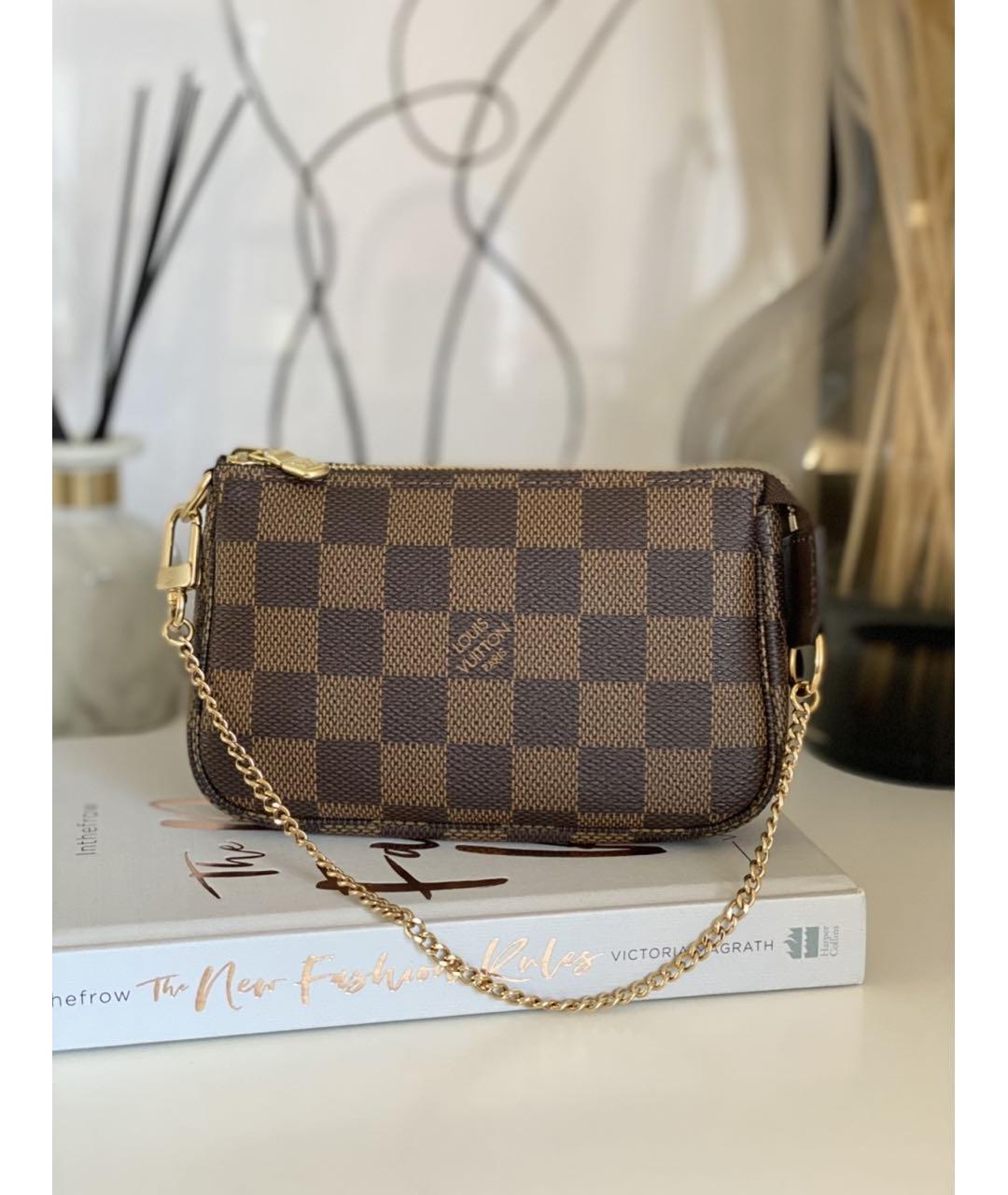 LOUIS VUITTON Коричневая кожаная сумка с короткими ручками, фото 2