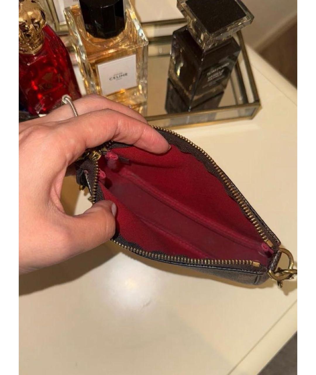 LOUIS VUITTON Коричневая кожаная сумка с короткими ручками, фото 5