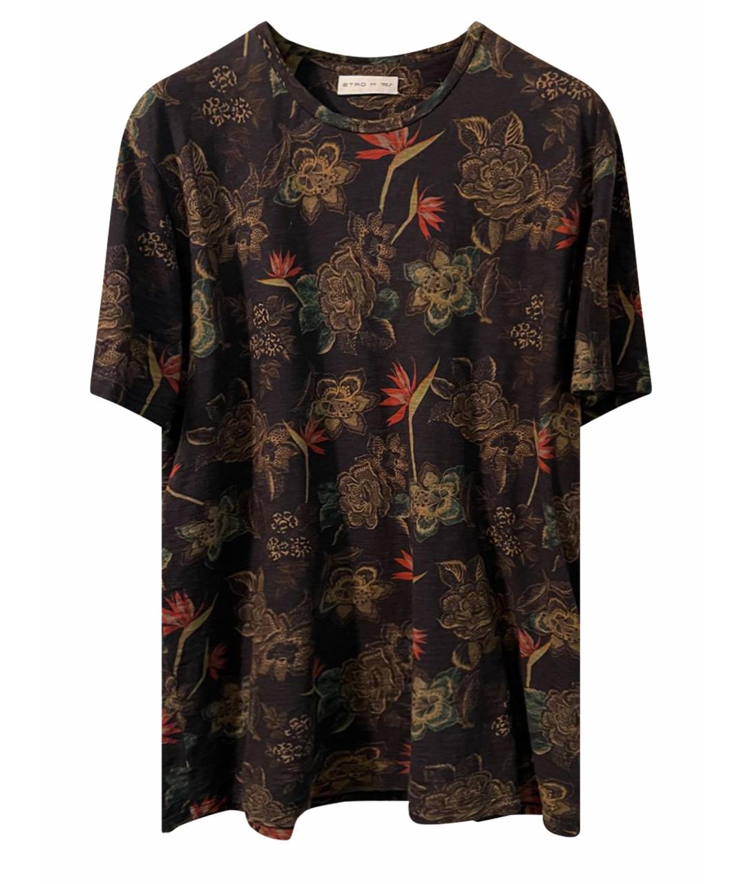 ETRO Коричневая хлопковая футболка, фото 1