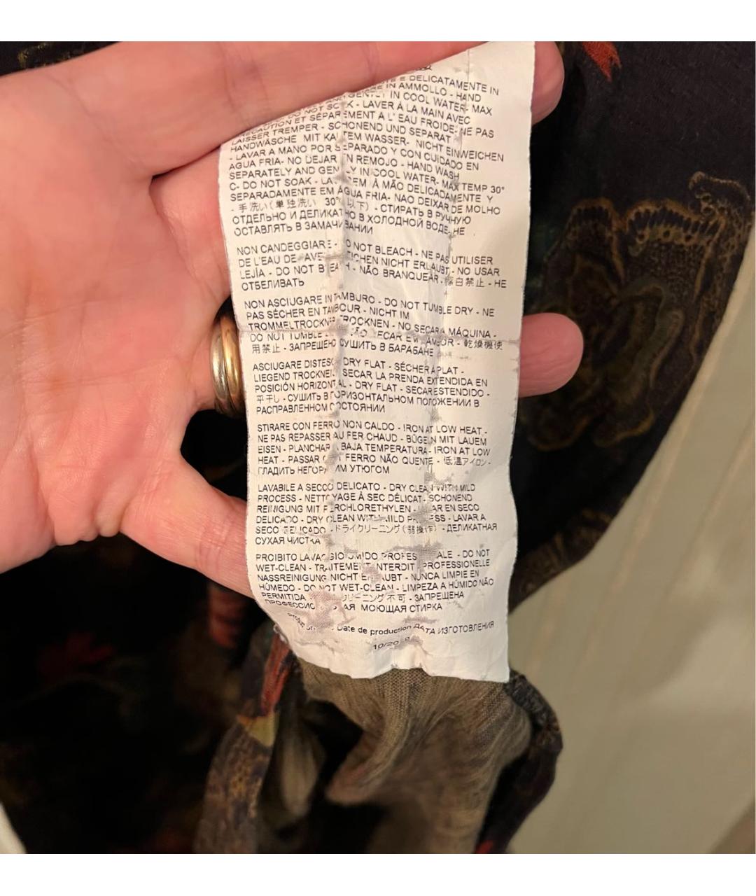 ETRO Коричневая хлопковая футболка, фото 5