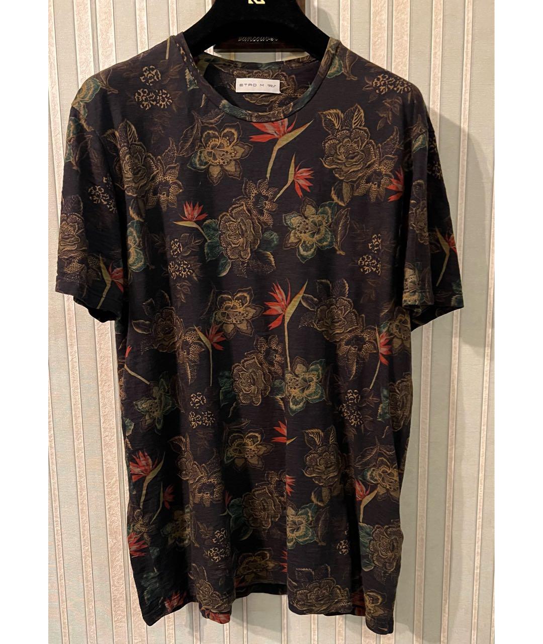 ETRO Коричневая хлопковая футболка, фото 7