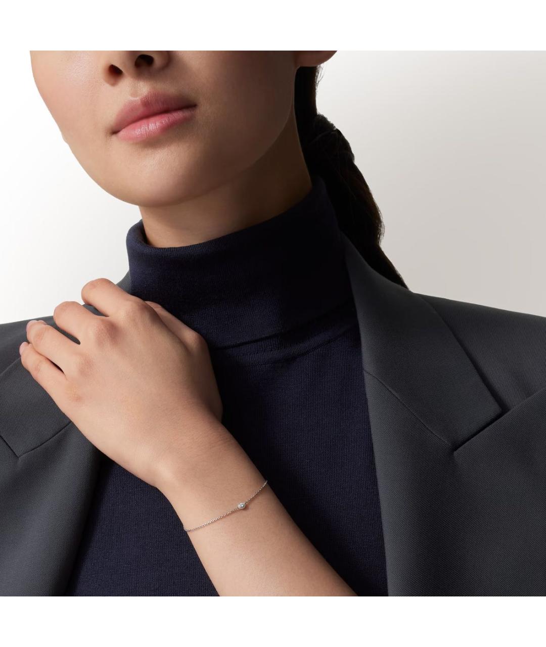 CARTIER Серебрянный браслет из белого золота, фото 2