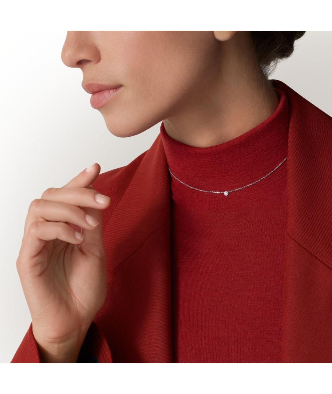CARTIER Серебряное колье из белого золота, фото 2