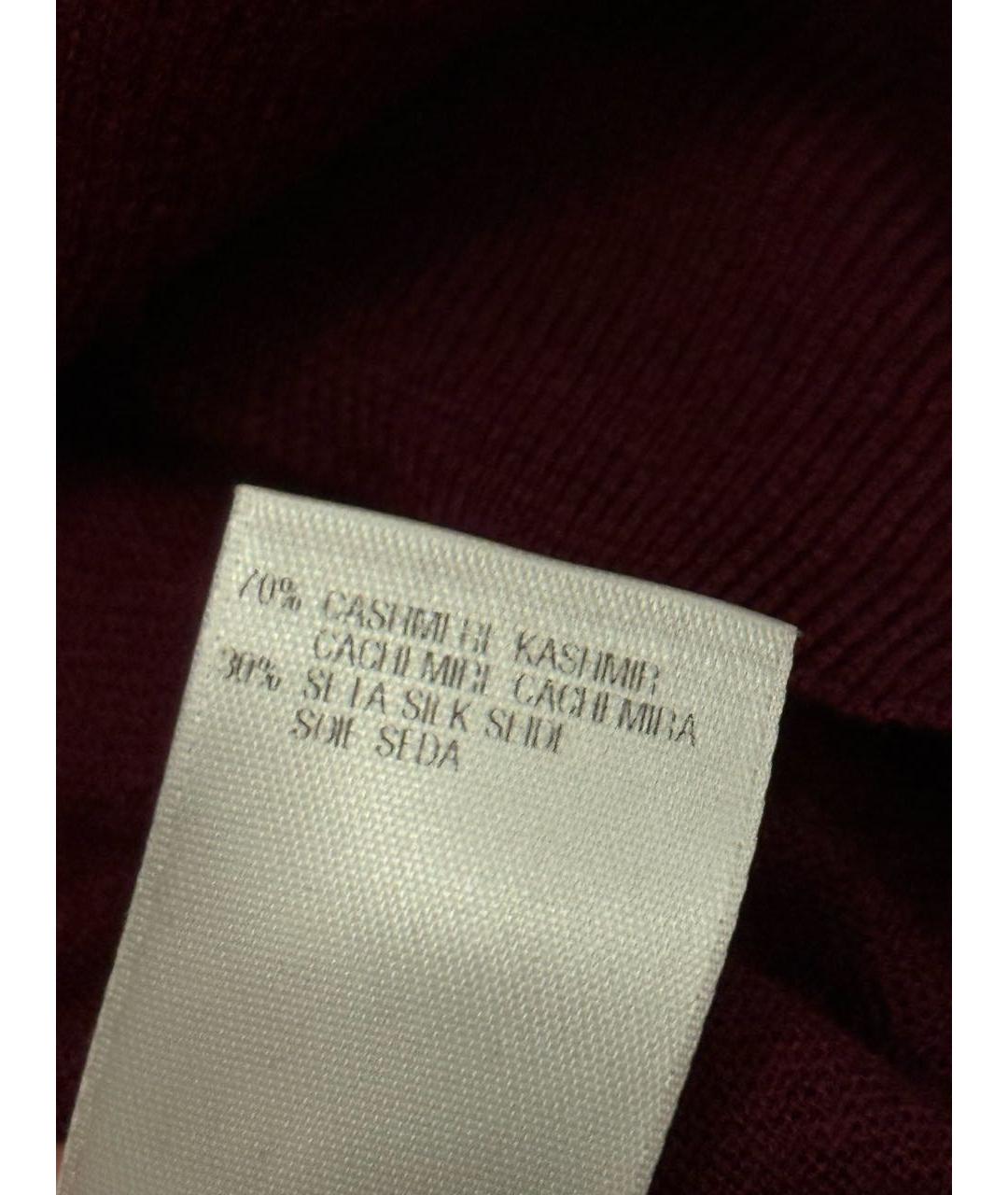 MALO Бордовый кашемировый джемпер / свитер, фото 6