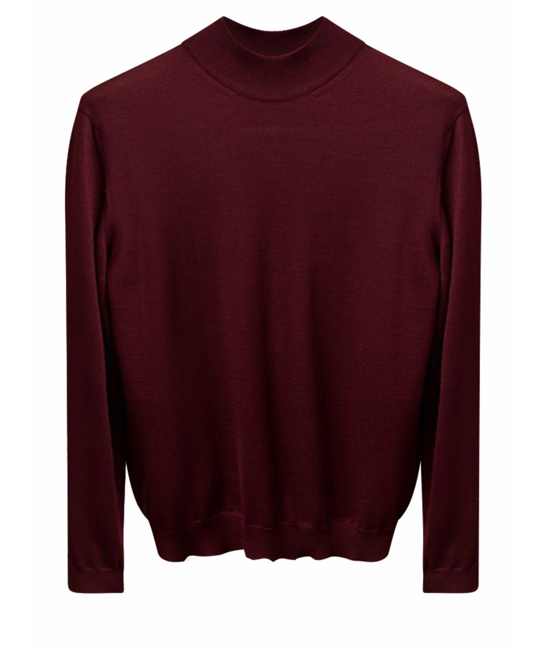 MALO Бордовый кашемировый джемпер / свитер, фото 1