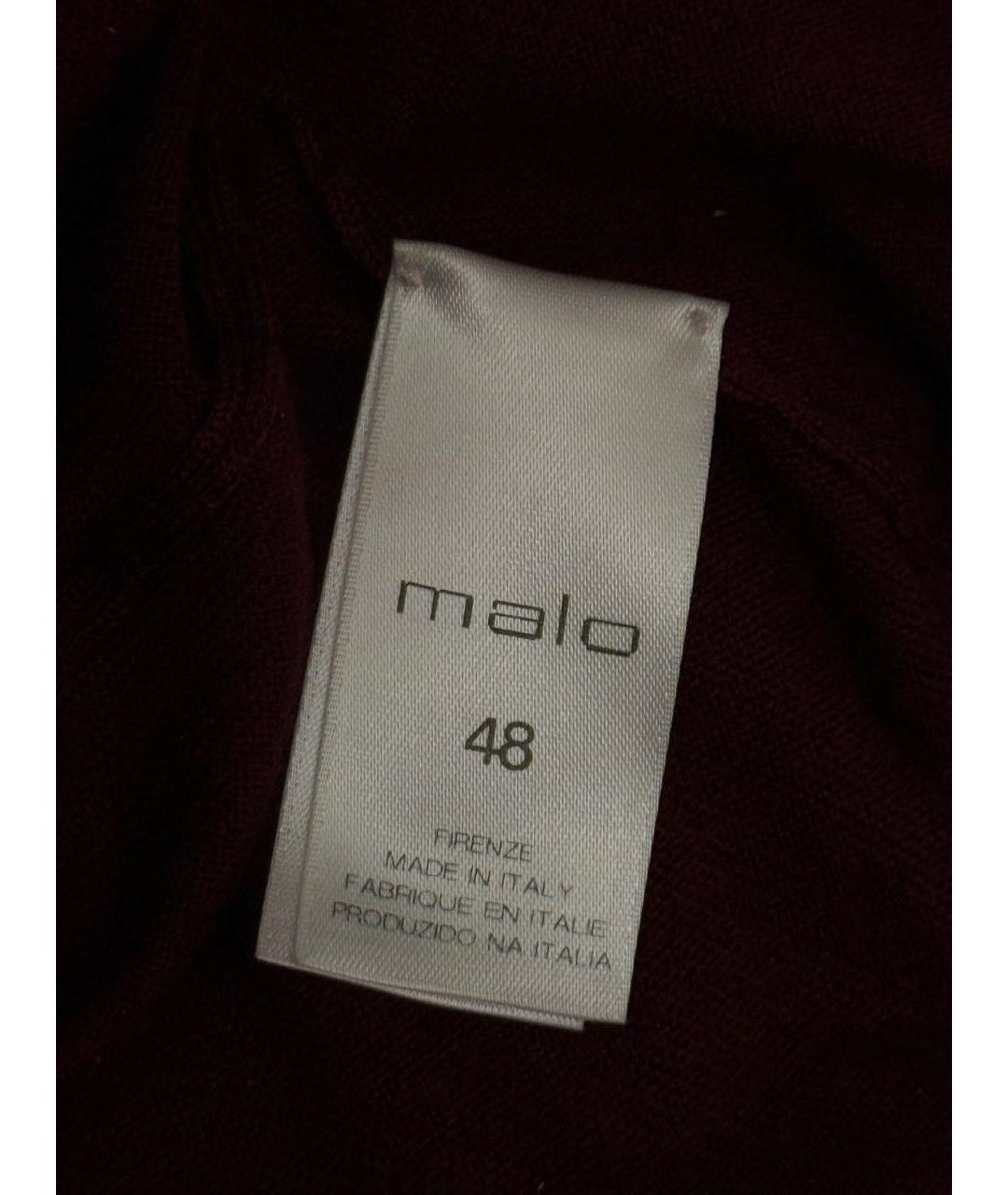 MALO Бордовый кашемировый джемпер / свитер, фото 5