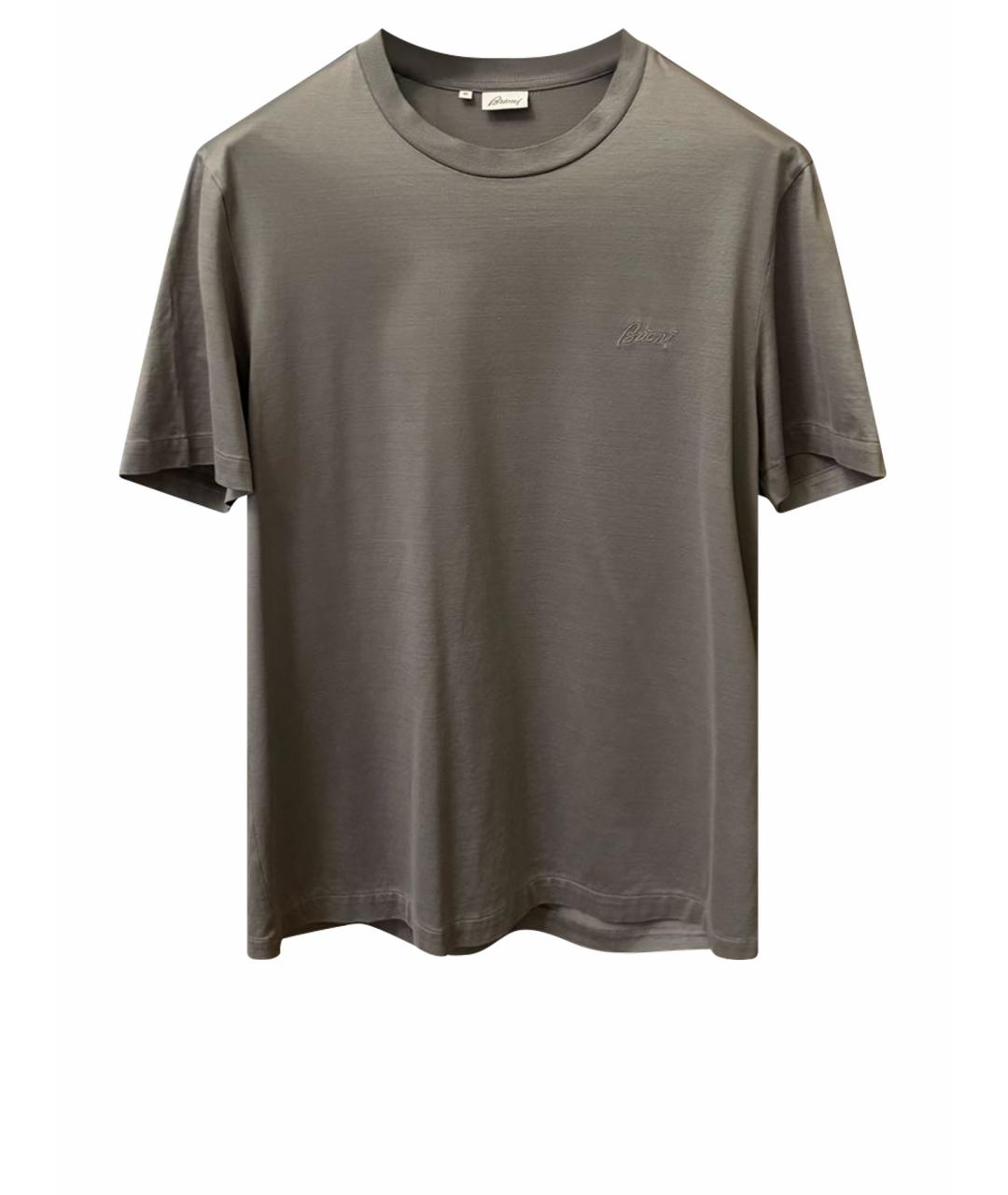 BRIONI Серая хлопковая футболка, фото 1