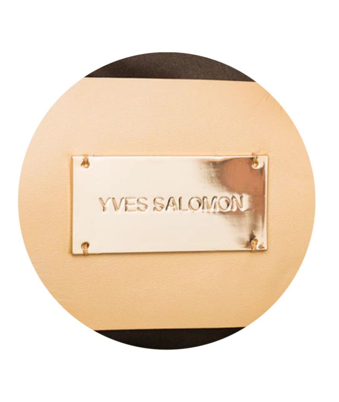 YVES SALOMON Коричневая кожаная дубленка, фото 3