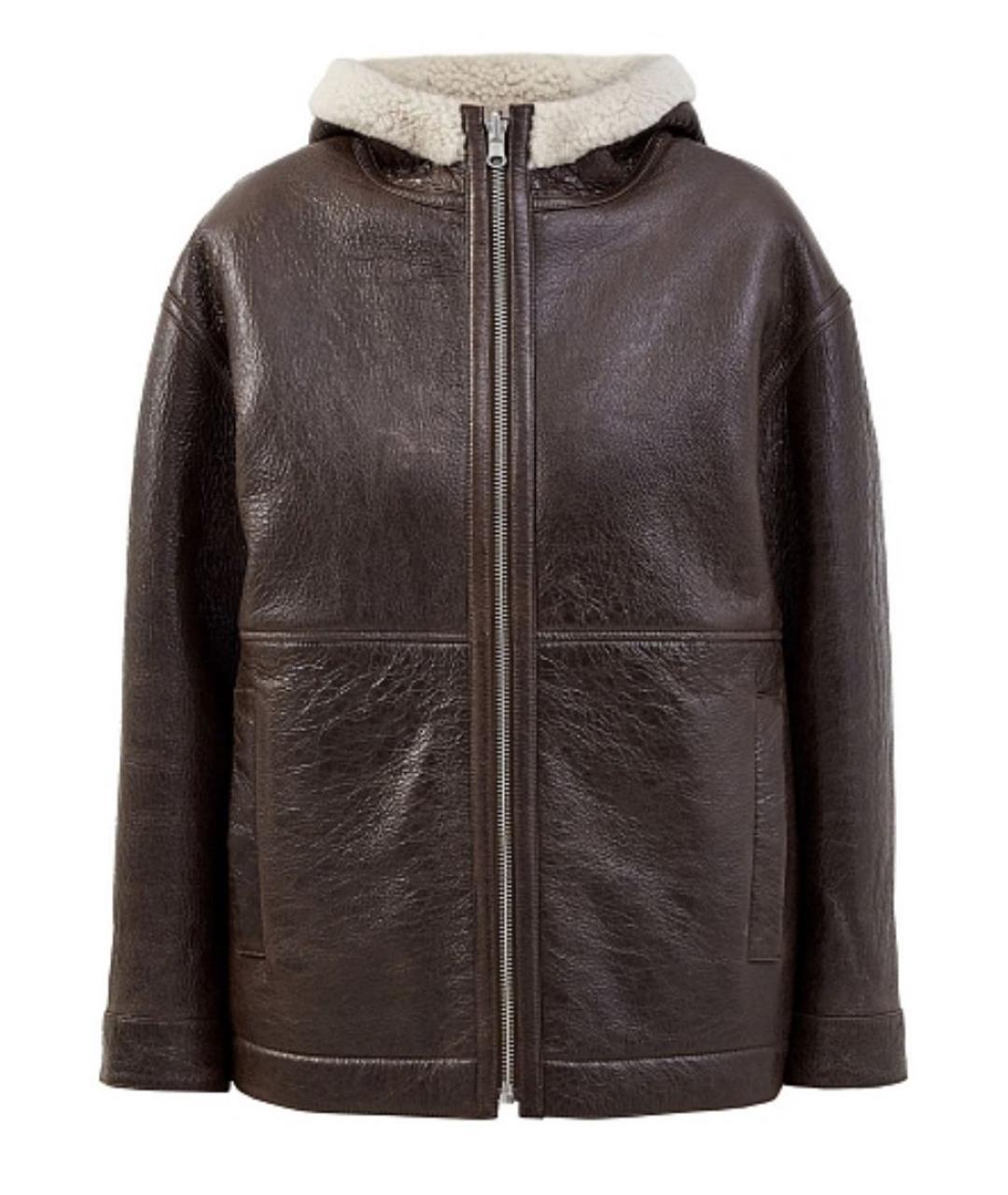 YVES SALOMON Коричневая кожаная дубленка, фото 1